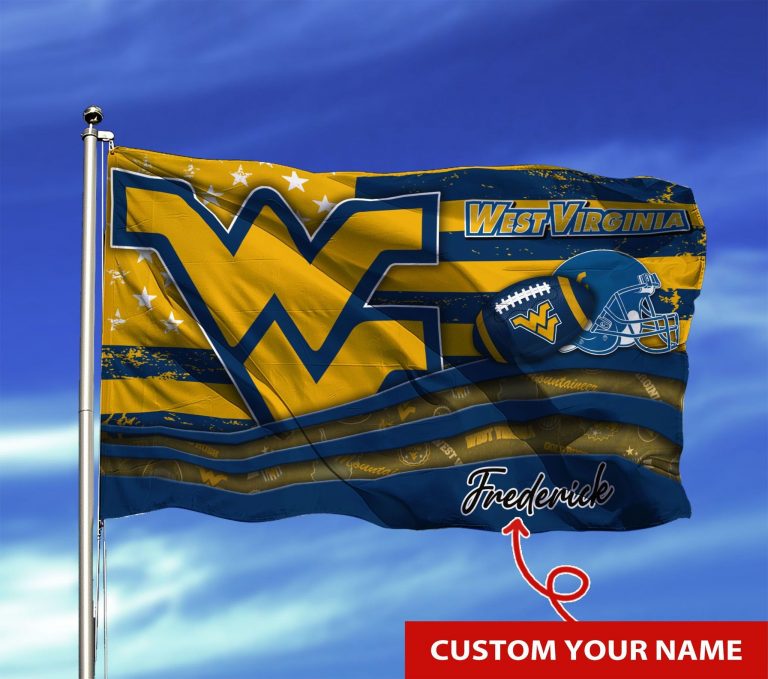 LIMITED West Virginia Mountaineers custom Personalized name flag 8