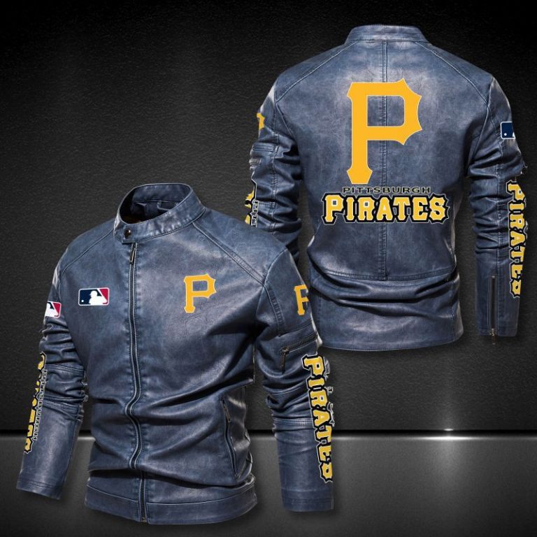 Pittsburgh Pirates motor leather jacket 8
