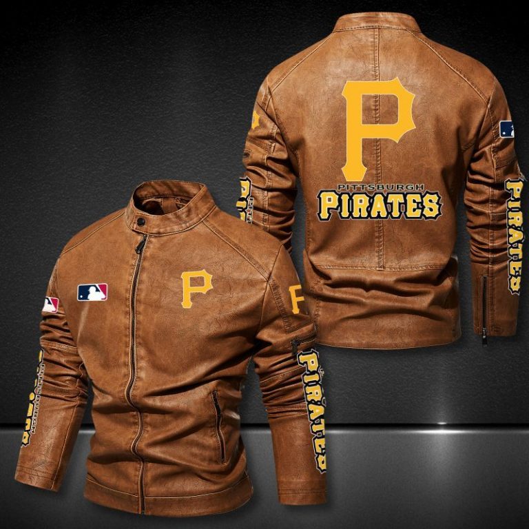 Pittsburgh Pirates motor leather jacket 11