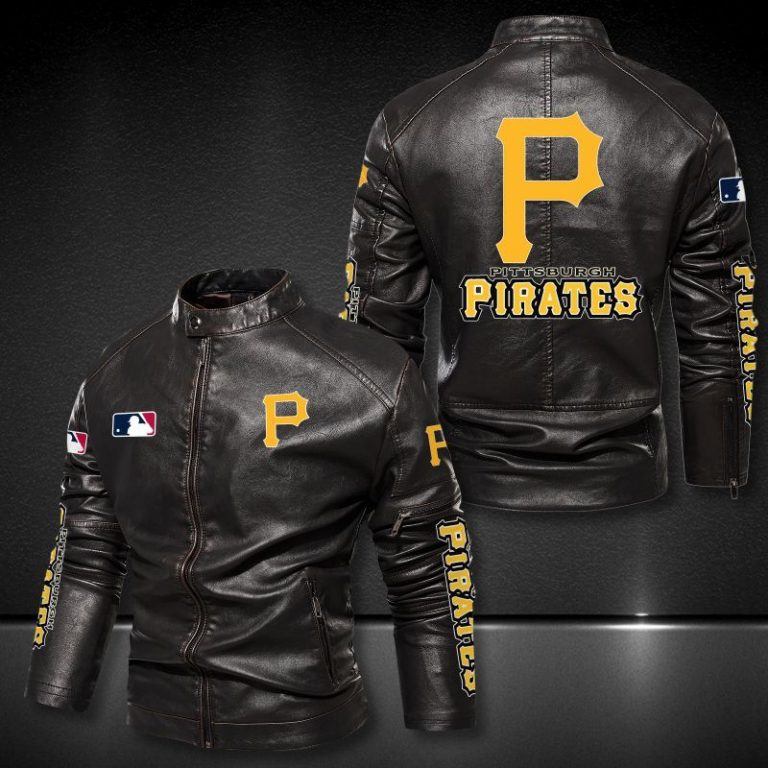 Pittsburgh Pirates motor leather jacket 10