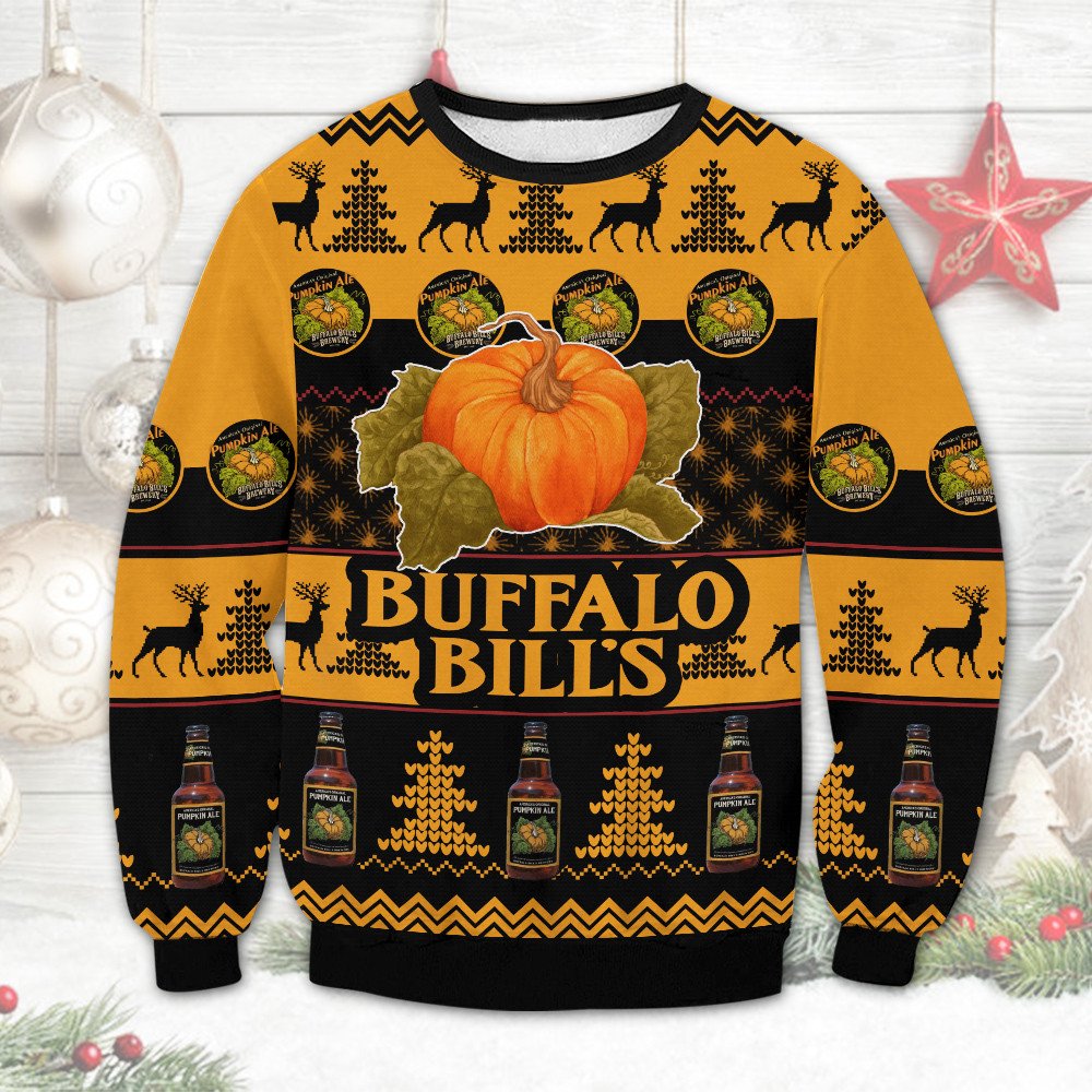 Pumpkin Buffalo Bills Christmas Sweater 1