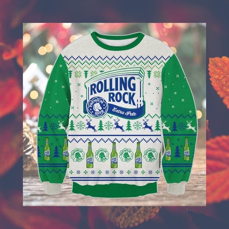 HOT Rolling Rock Extra Pale Beer ugly Christmas sweater 5