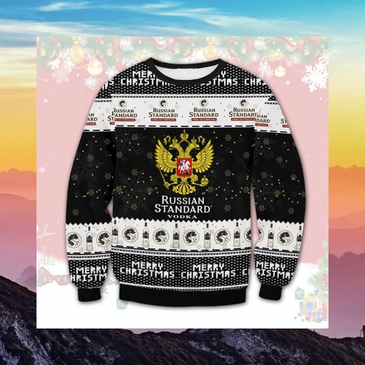 LIMITED Russian Standard Vodka ugly Christmas sweater 5
