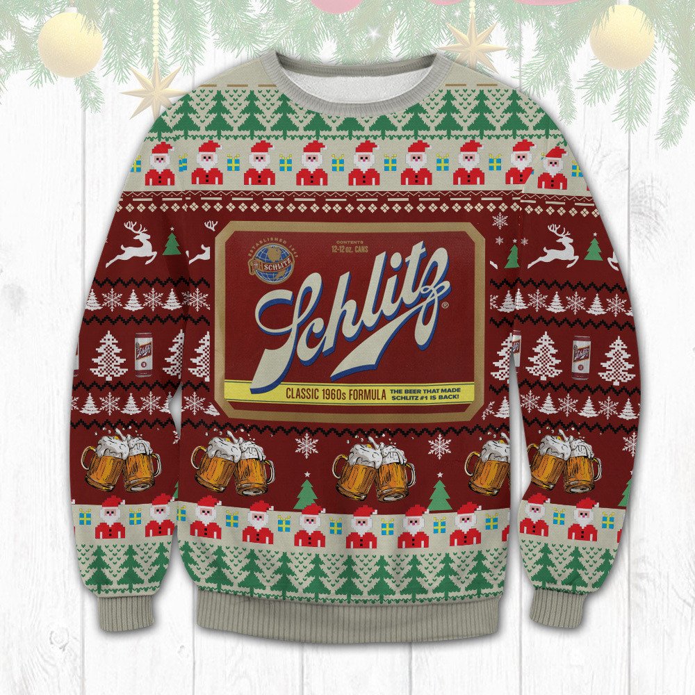 Schlitz Beer Christmas Sweater 1