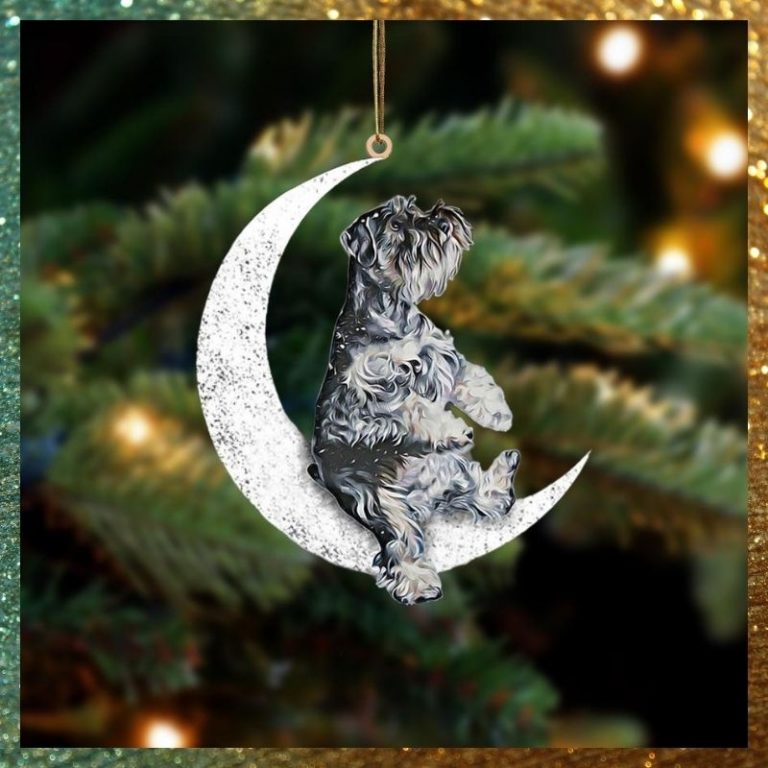 LIMITED Schnauzer Sit On The Moon ornament 9