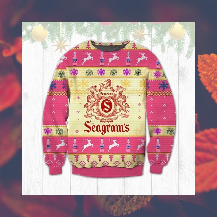 BEST Seagram's Gin ugly Christmas sweater 5