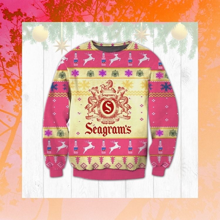 BEST Seagram's Gin ugly Christmas sweater 2