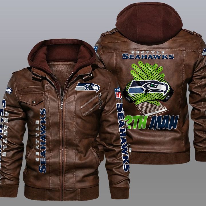 BEST Seattle Seahawks leather jacket 4