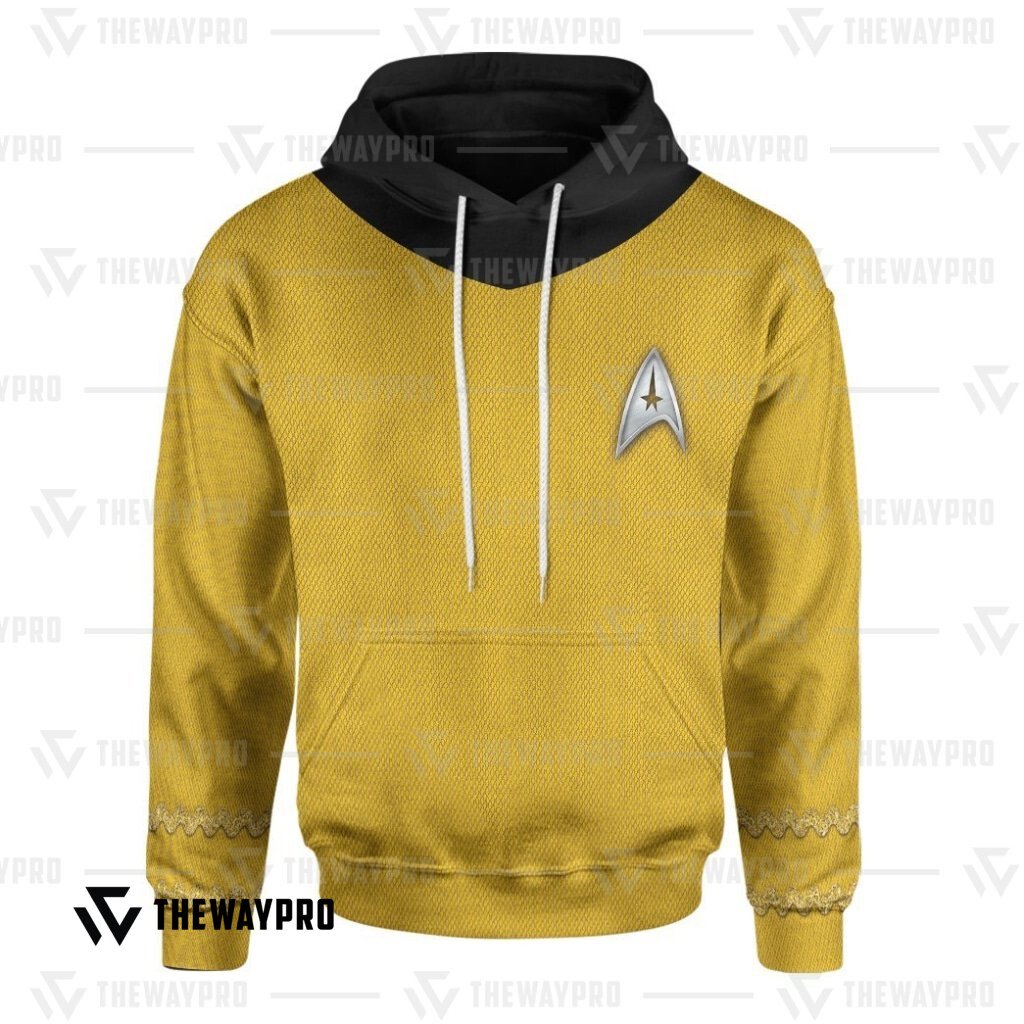 HOT The Original Series Yellow Star Trek 3d hoodie 3