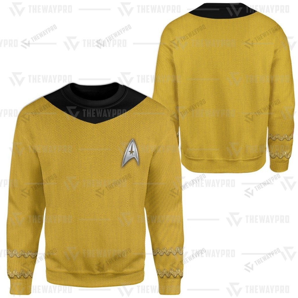 HOT The Original Series Yellow Star Trek Sweater 6