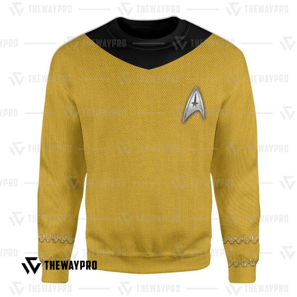 HOT The Original Series Yellow Star Trek Sweater 3