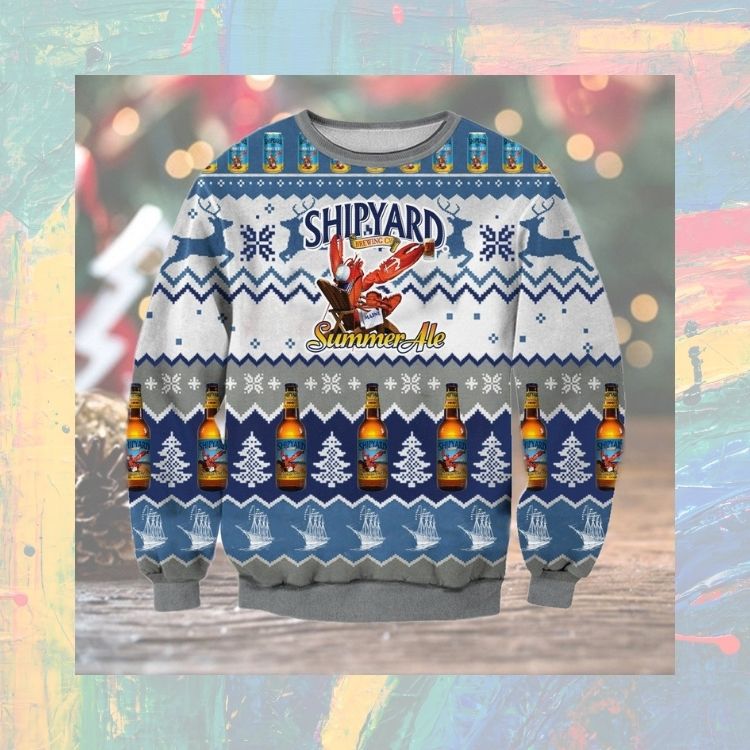 NEW Summer Ale Shipyard Brewing Company ugly Christmas sweater 3