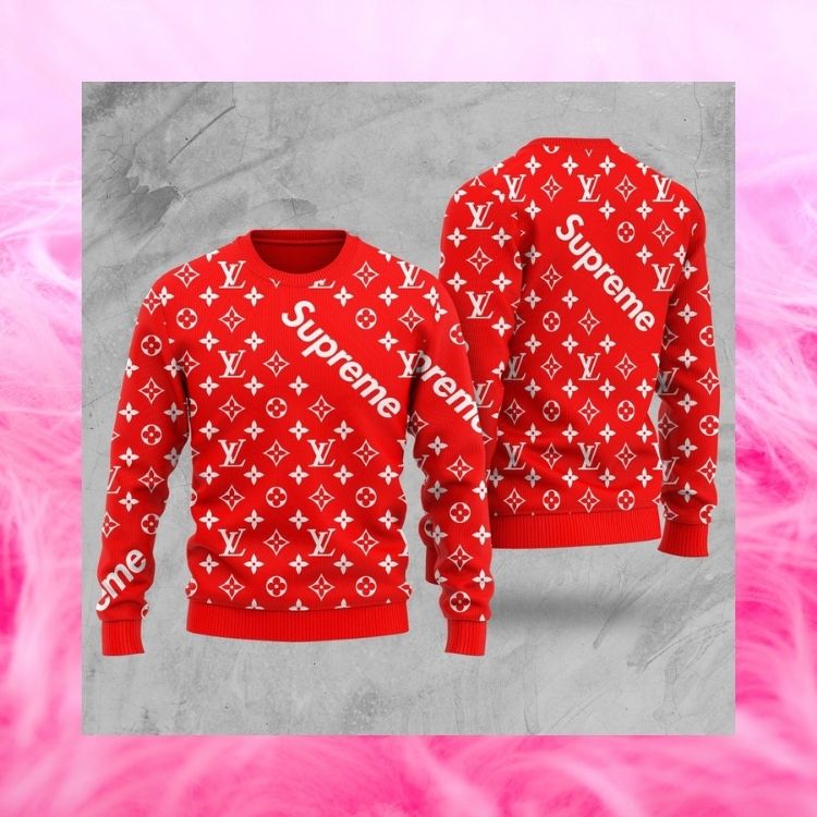 LIMITED Supreme Louis Vuitton ugly Christmas sweater 2