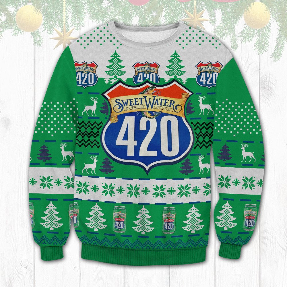 Sweet Watter Brewing Company 420 Christmas Sweater 1