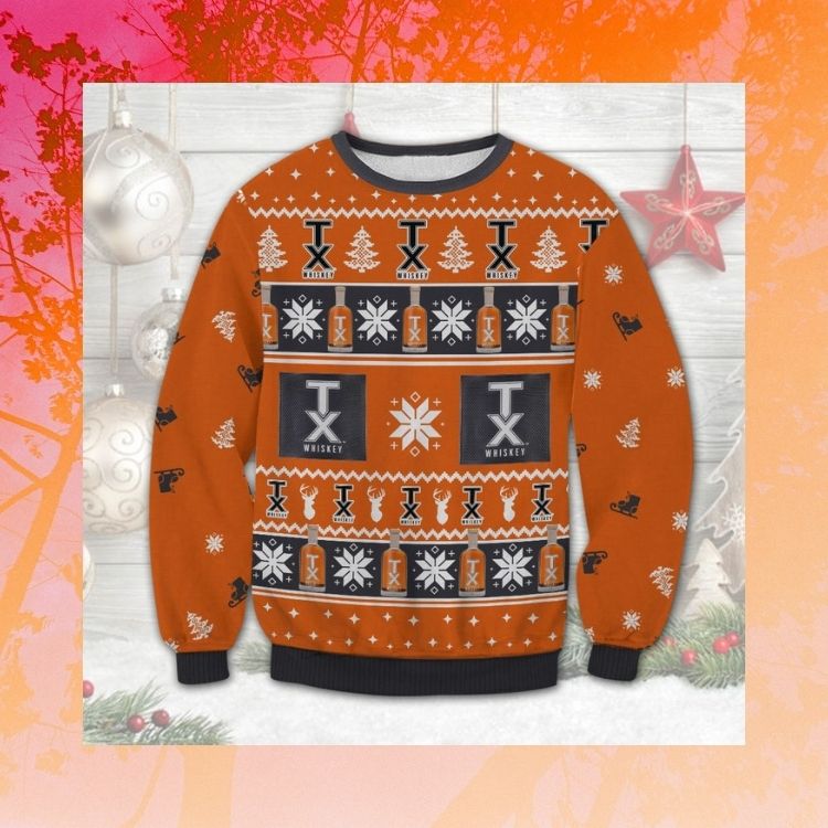 NEW TX Whiskey ugly Christmas sweater 3