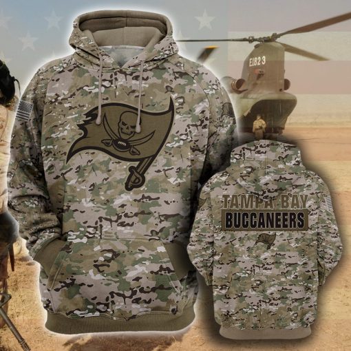 Tampa Bay Buccaneers camo camouflage style veterans hoodie