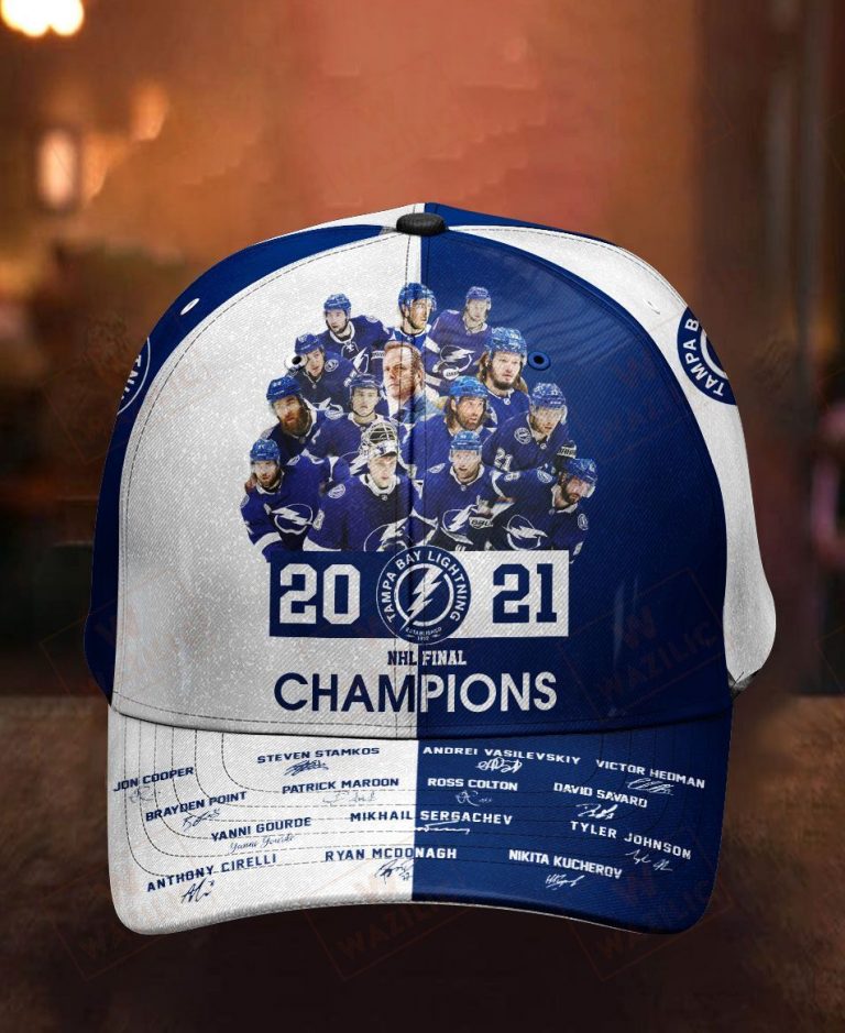 Tampa Bay Lightning 2021 Champion Signs cap hat 11