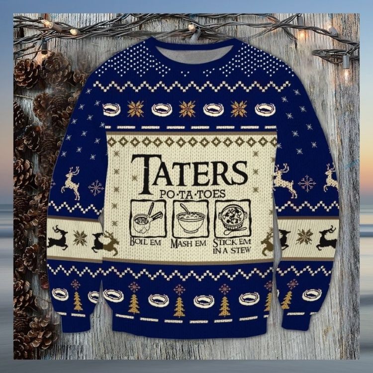 HOT Lord of the ring Taters Po Ta Toes Christmas Sweater 2