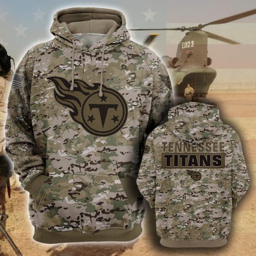Tennessee Titans Camo Camouflage Style Veterans Hoodie