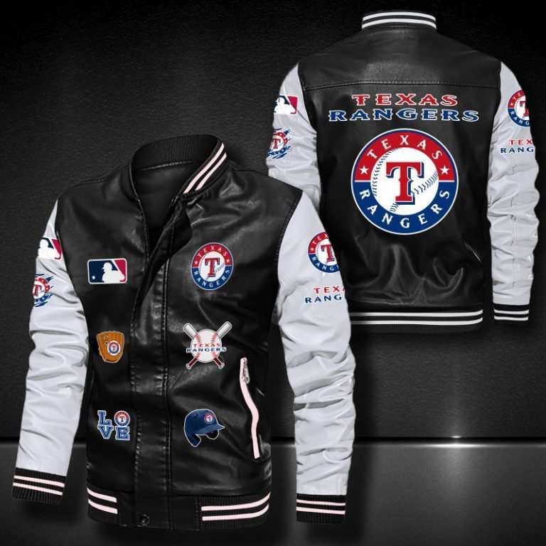 Texas Rangers Baseball bomber leather jacket 11