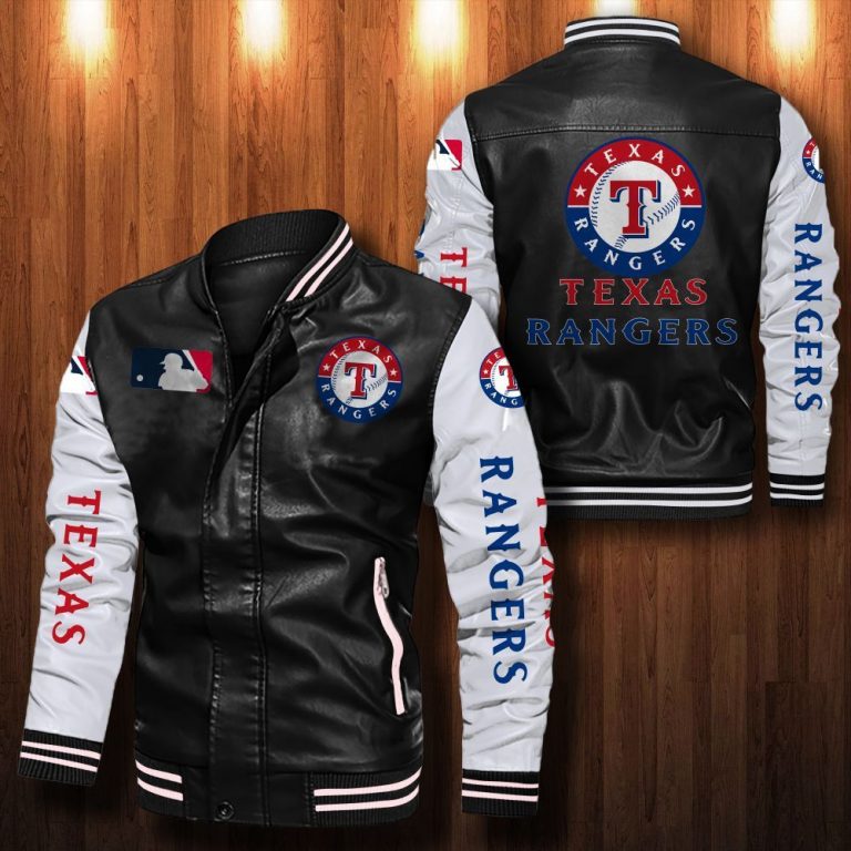 Texas Rangers bomber leather jacket 10