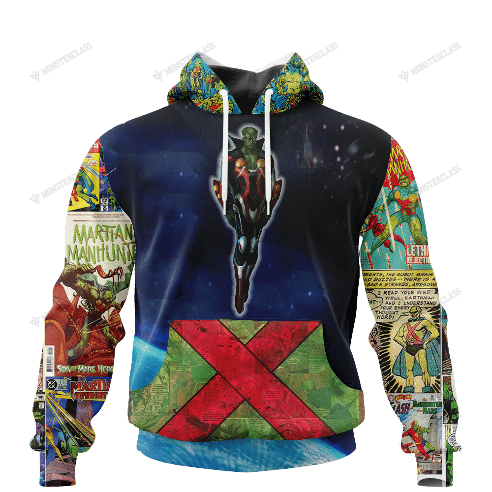 The Martian Manhunter DC Comics 3d All Over Printed Hoodie