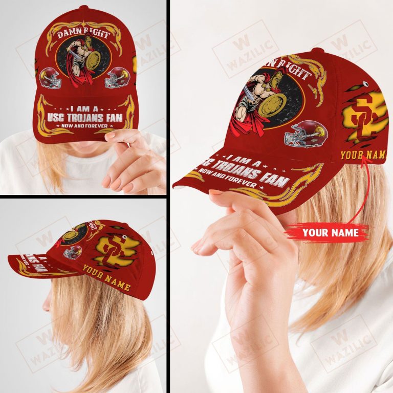 USC Trojans custom Personalized I am a Fan now and forever cap 12