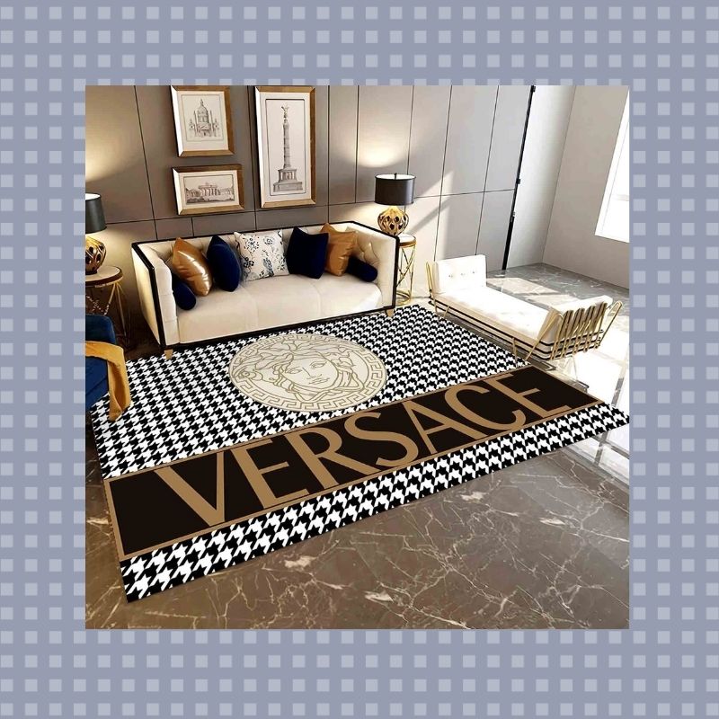 Versace black white rug 4