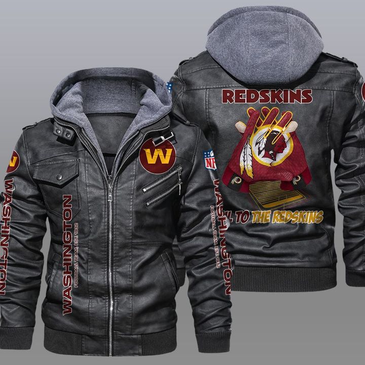 HOT Washington Football Team Redskins leather jacket 6