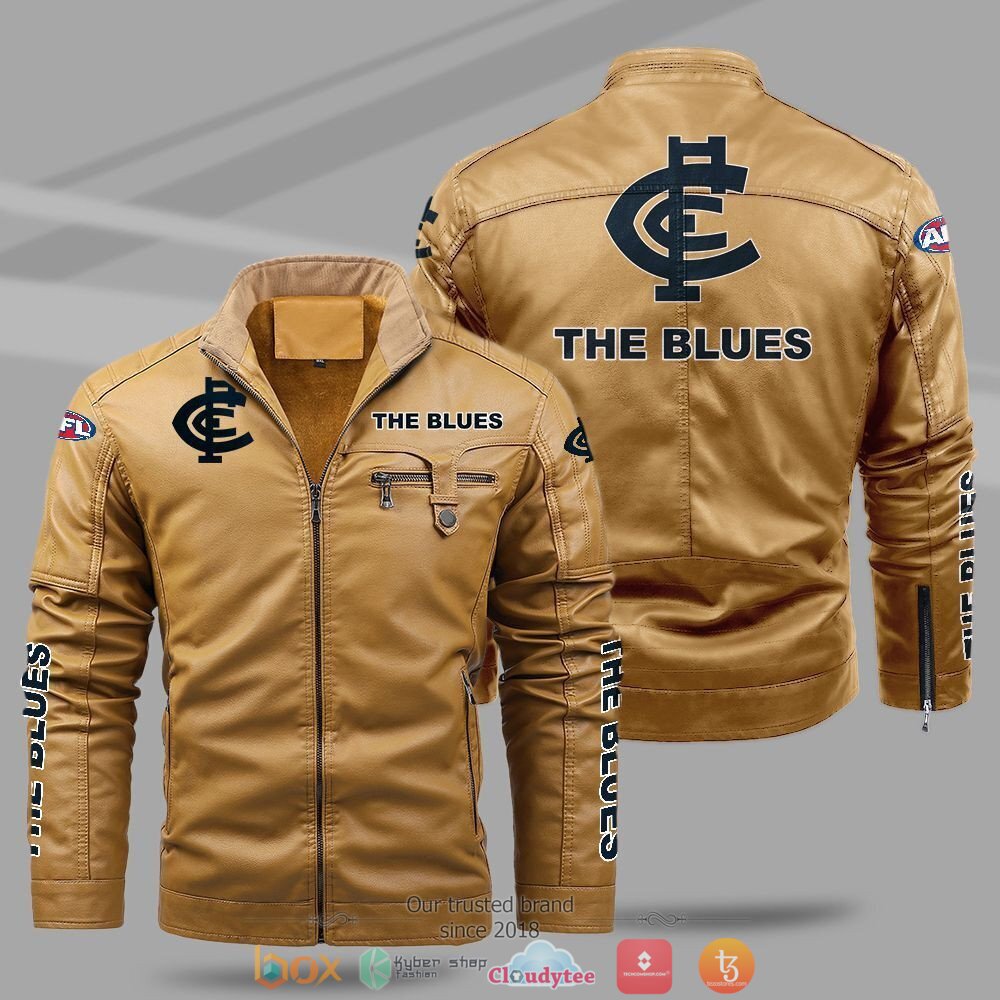 AFL_Carlton_The_Blues_Fleece_leather_jacket_1