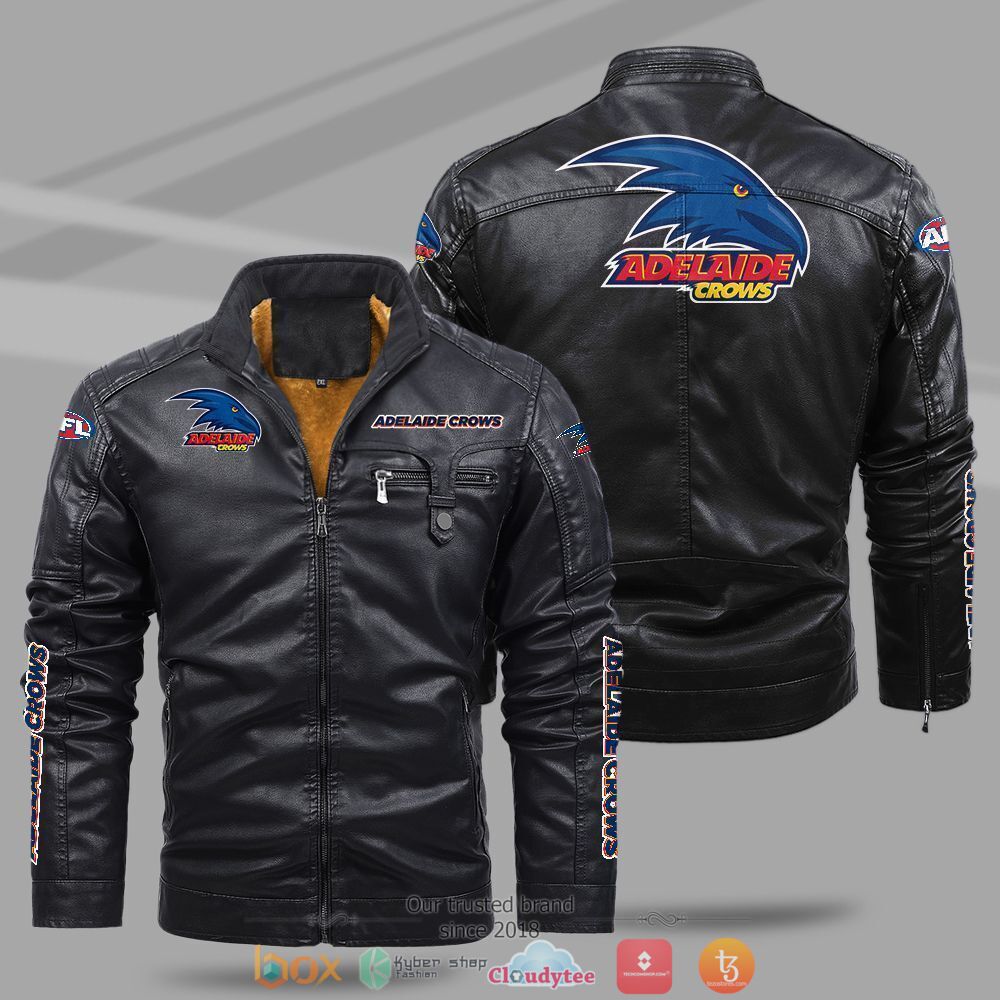 Adelaide_Crows_Fleece_leather_jacket