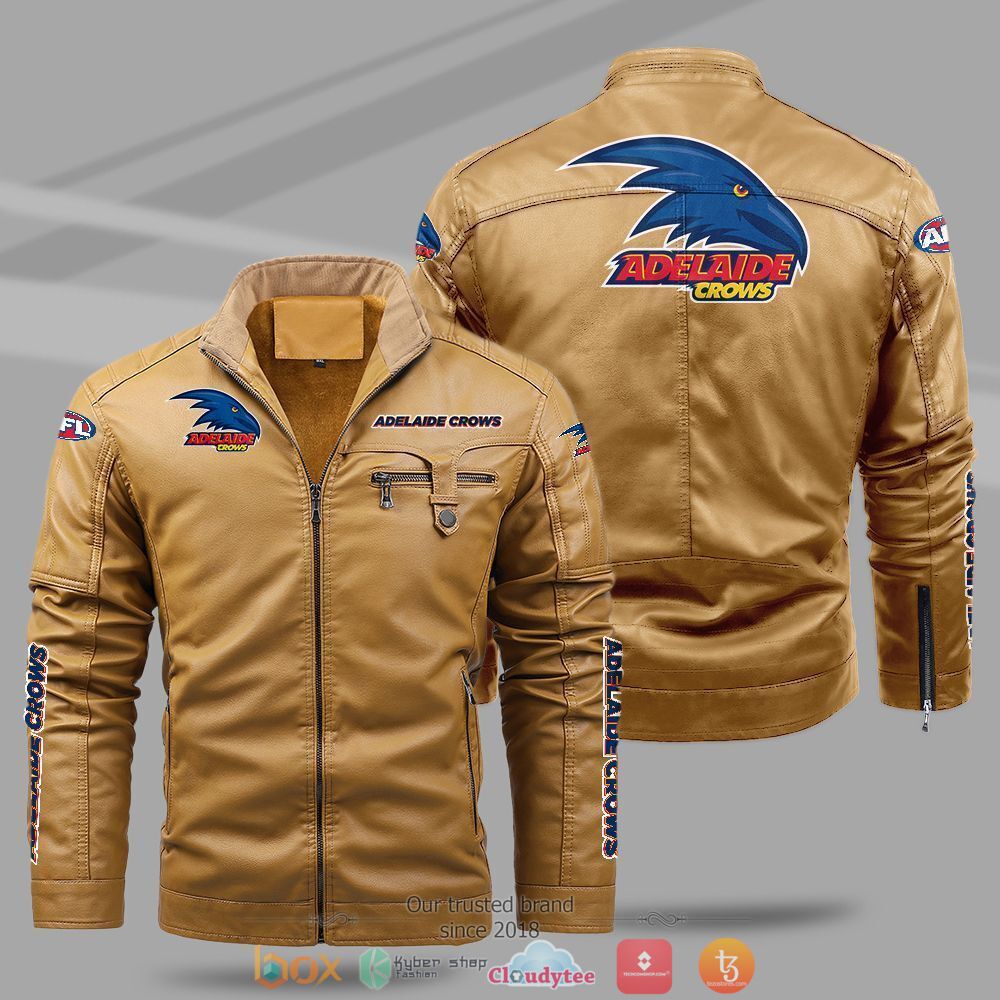 Adelaide_Crows_Fleece_leather_jacket_1