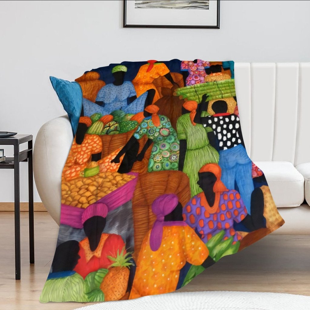 African-artwork-Blanket
