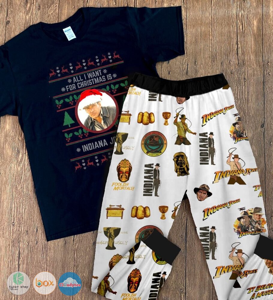 All_i_want_for_christmas_is_Indiana_Jones_short_sleeves_Pajamas_Set