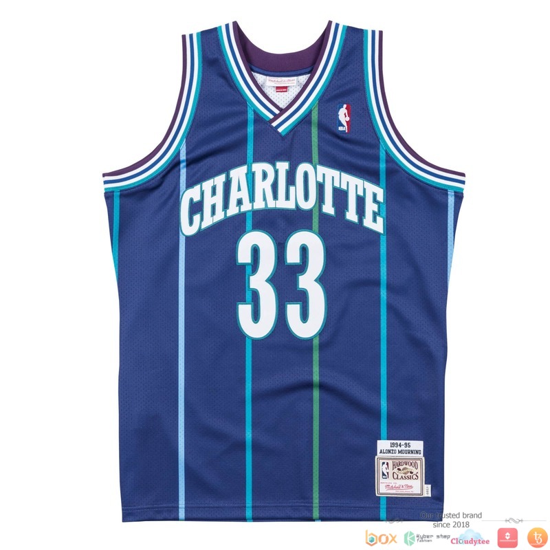 Alonzo_Mourning_33_Charlotte_Hornets_NBA_Basketball_Jersey