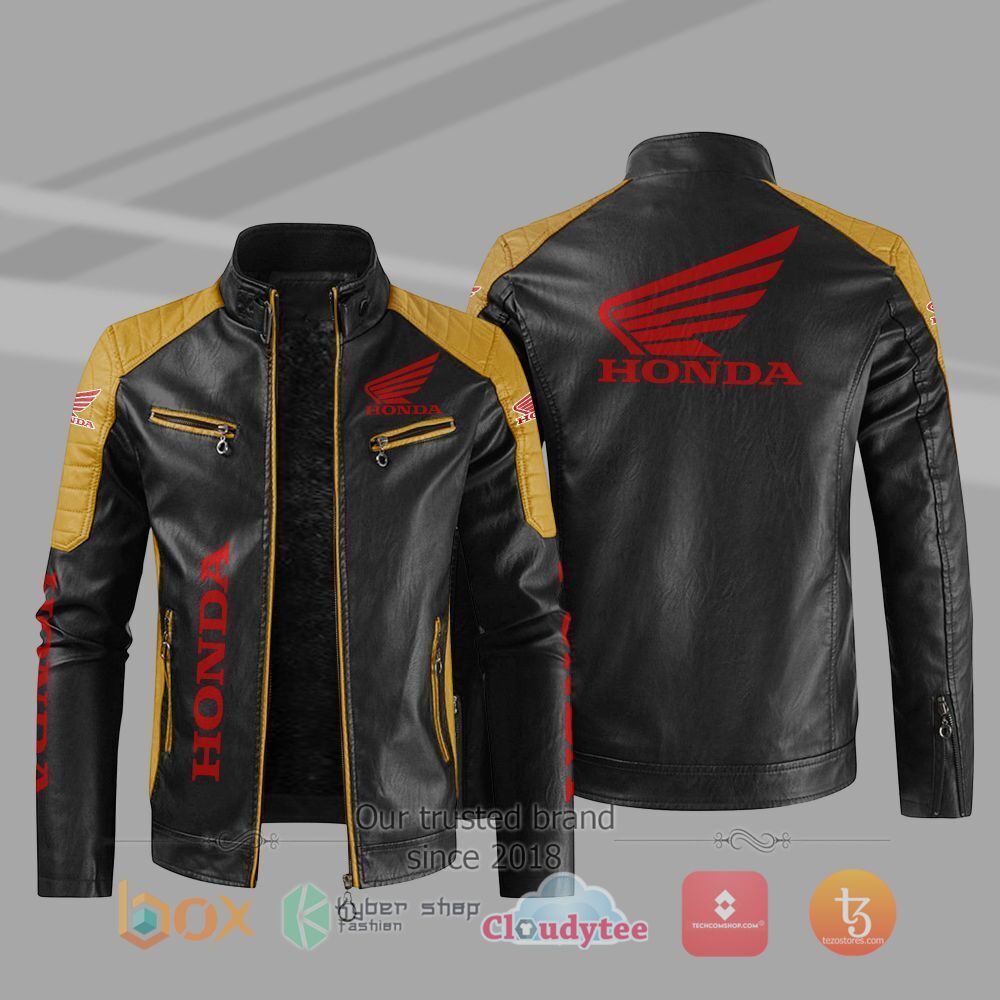 BEST_Honda_Motorcycle_Block_Leather_Jacket_1