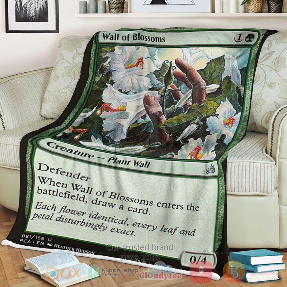 BEST_Magic_The_Gathering_81_Wall_Of_Blossoms_Fleece_Blanket