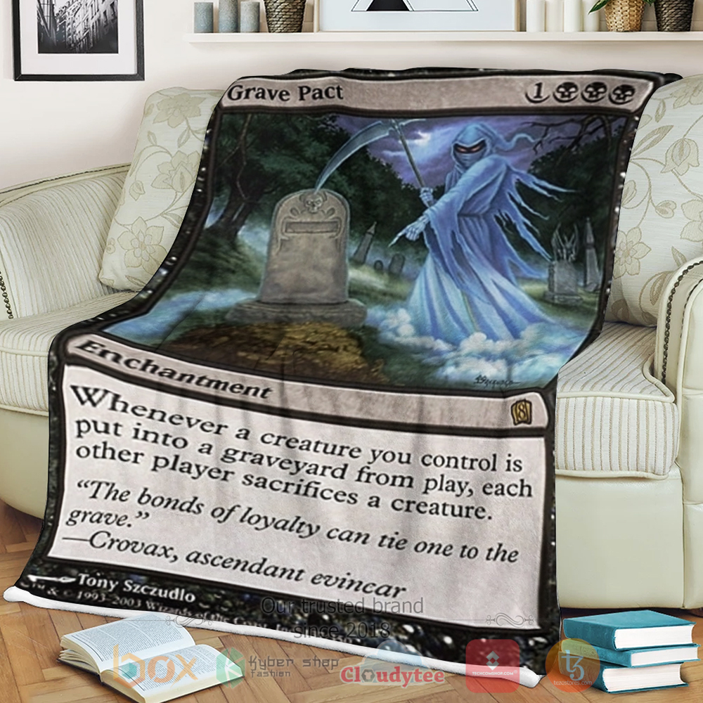 BEST_Magic_The_Gathering_8th_Edition_Grave_Pact_Fleece_Blanket