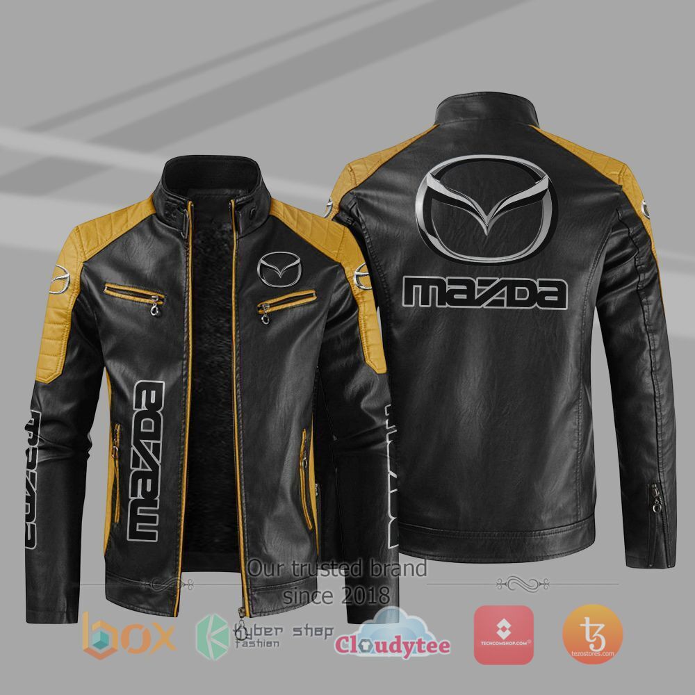 BEST_Mazda_Car_Motor_Block_Leather_Jacket_1