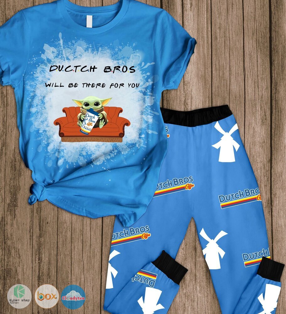Baby_Yoda_Ducth_Bros_will_be_there_for_you_short_sleeves_Pajamas_Set