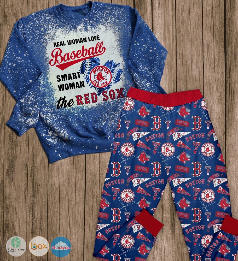 Boston_Red_Sox_Real_woman_love_Baseball_long_sleeves_Pajamas_Set