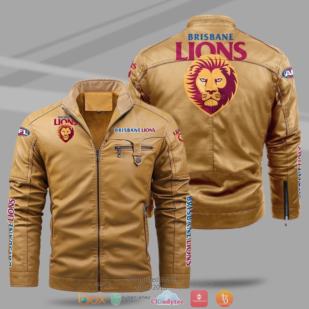 Brisbane_Lions_Fleece_leather_jacket_1