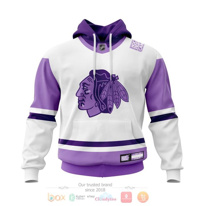 Chicago_BlackHawks_Fight_Cancer_Personalized_3D_Hoodie_Zip_Hoodie