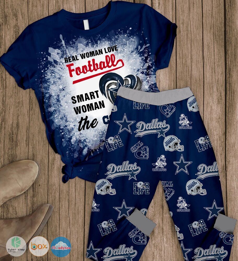 Dallas_Cowboys_Real_Women_love_football_short_sleeves_Pajamas_Set