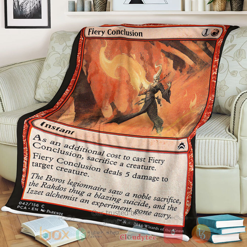 HOT_Magic_The_Gathering_42_Fiery_Conclusion_Fleece_Blanket