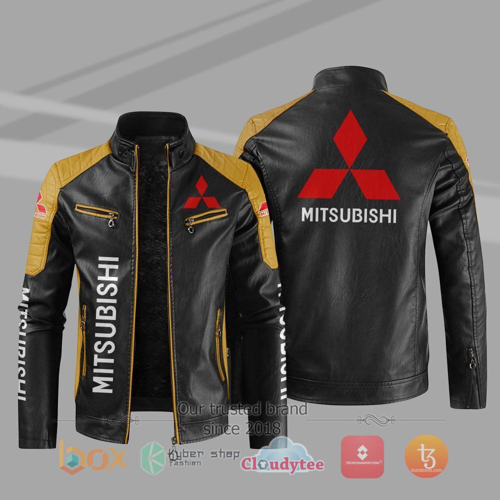 HOT_Mitsubishi_Car_Motor_Block_Leather_Jacket_1