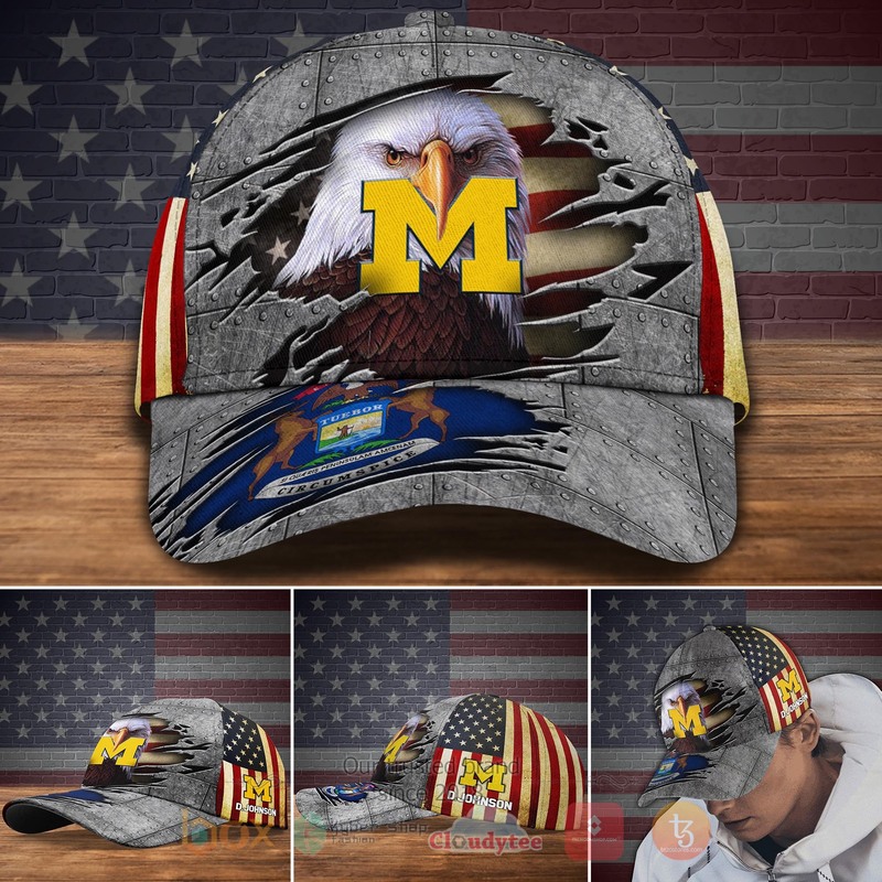HOT_NCAA_Michigan_Wolverines_Custom_Name_Cap
