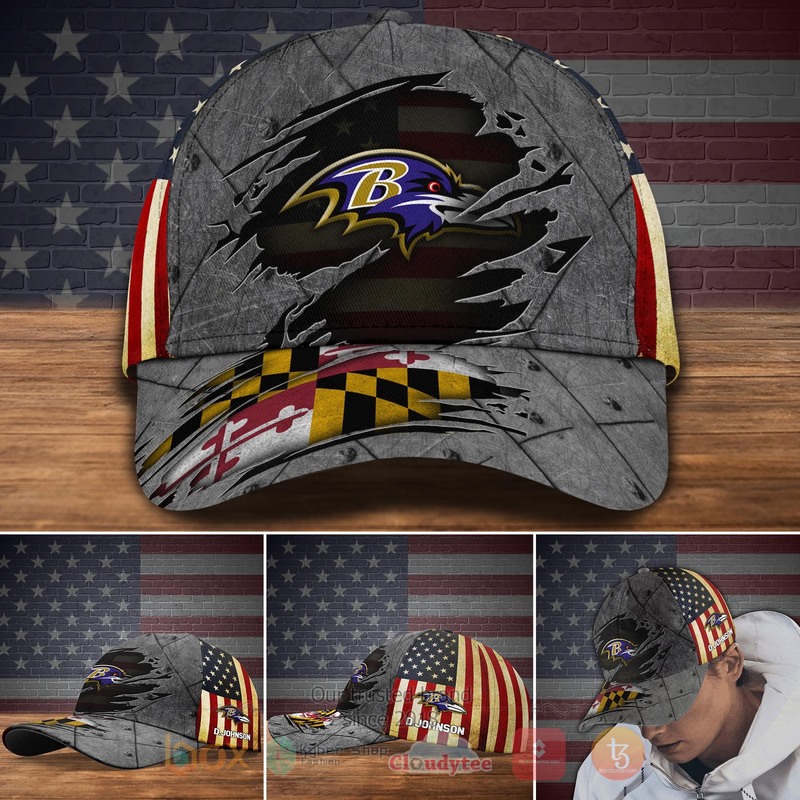 HOT_NFL_Baltimore_Ravens_Football_Team_Custom_Name_Cap