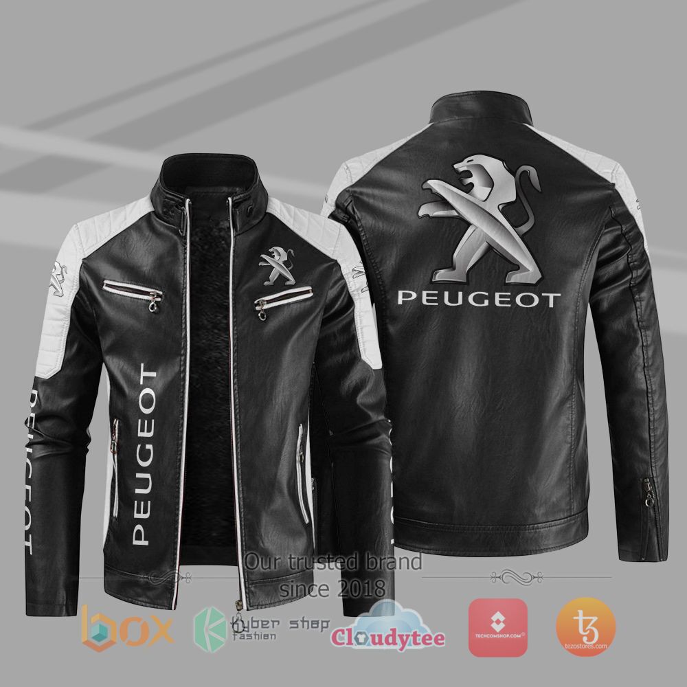 HOT_Peugeot_Car_Motor_Block_Leather_Jacket