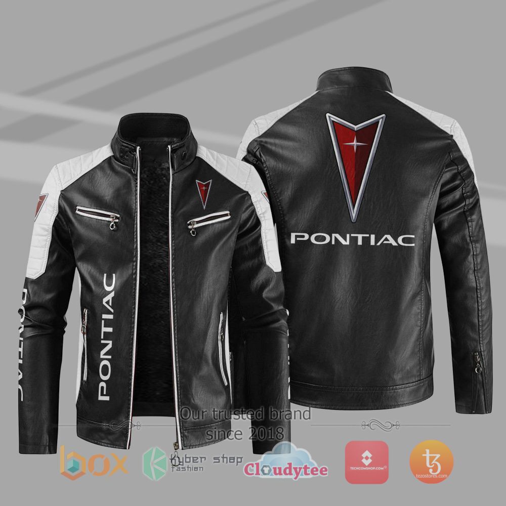 HOT_Potiac_Car_Motor_Block_Leather_Jacket